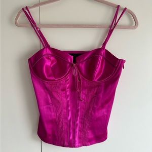 Cute vintage guess satin corset top